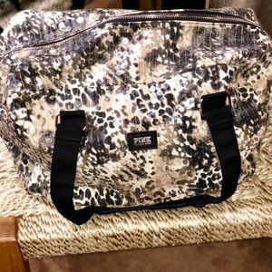 Victoria’s Secret Pink Leopard Print Sequined Bag